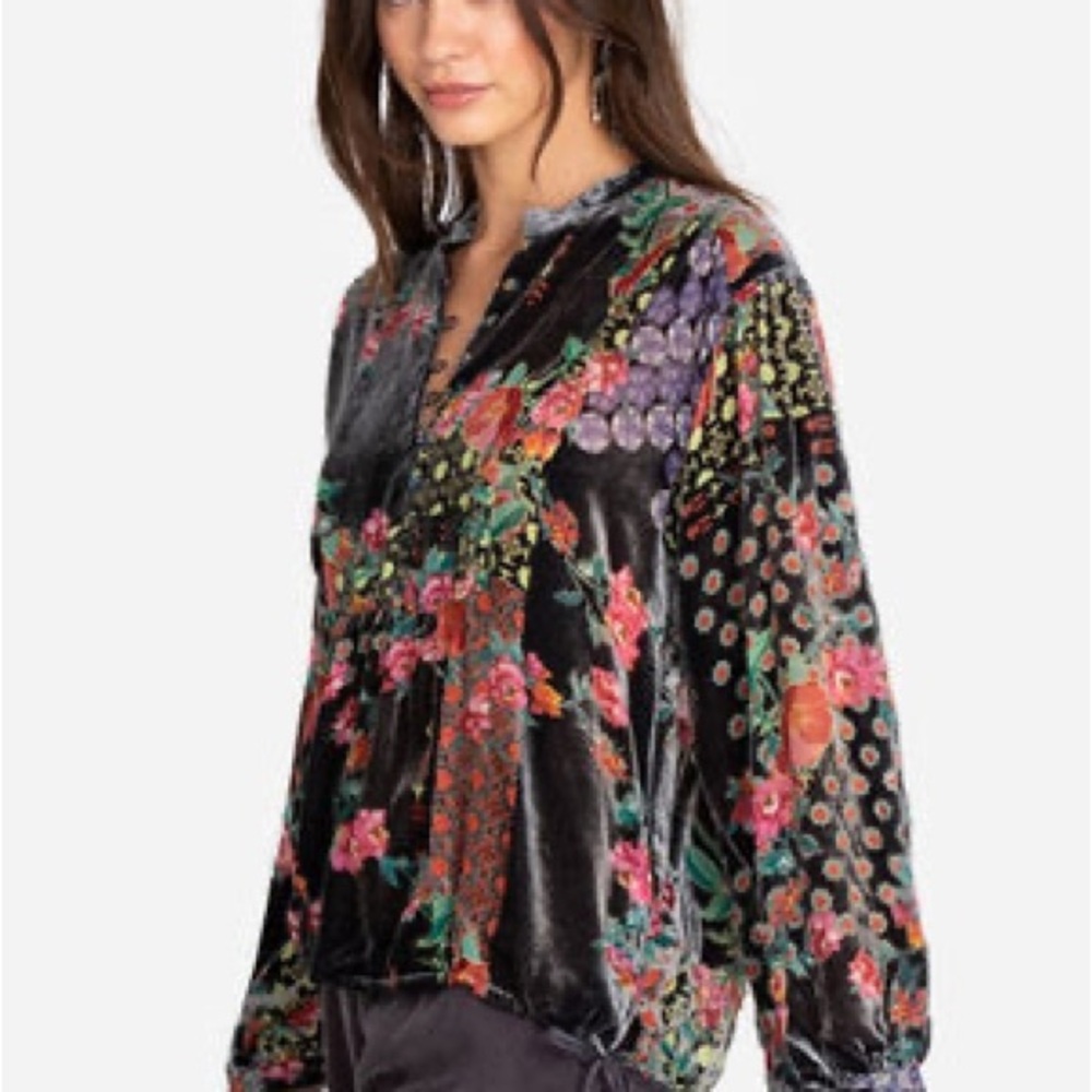 Johnny Was Rose Burnout Cosima Top